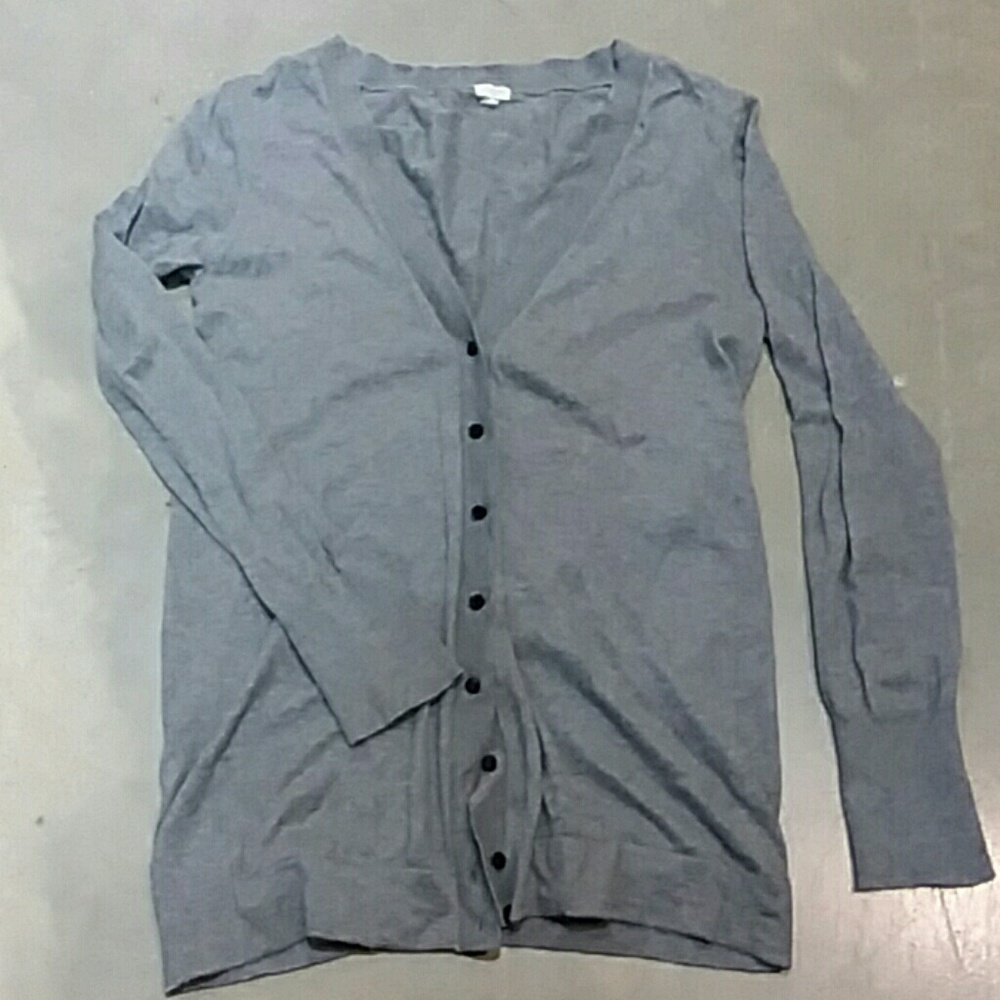 J Crew grey cardigan sweater